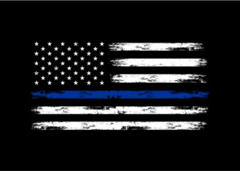 US Police Flag – ready made tshirt design