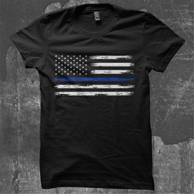 US Police Flag – ready made tshirt design