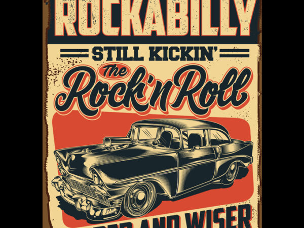 Rockabilly commercial use t-shirt design