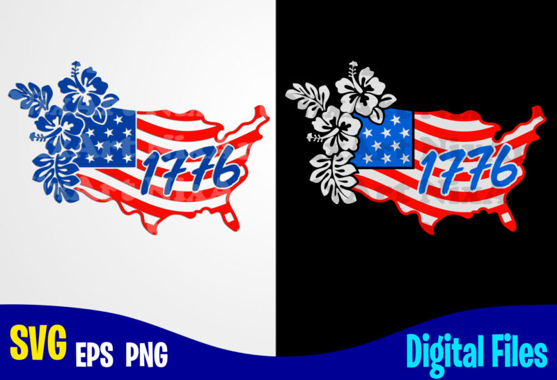 1776, USA svg, 4th july, USA Flag, Stars and Stripes, Patriotic, America, Independence Day design svg eps, png files for cutting machines and print t
