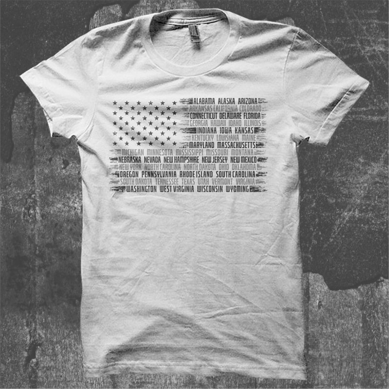 Flag States Of America t shirt design for sale