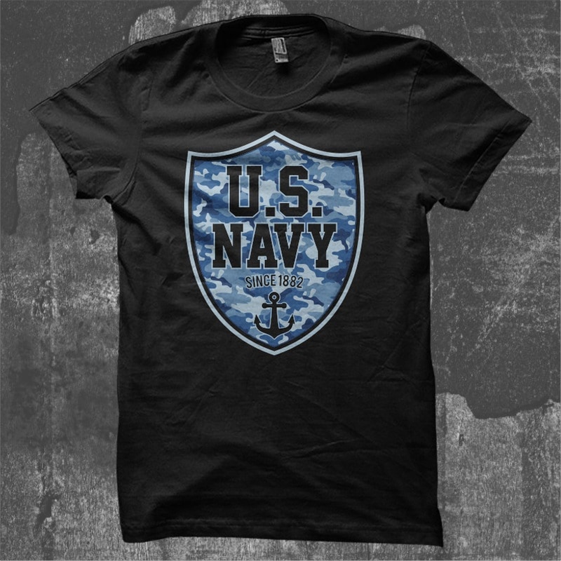 US Navy Shield graphic t-shirt design