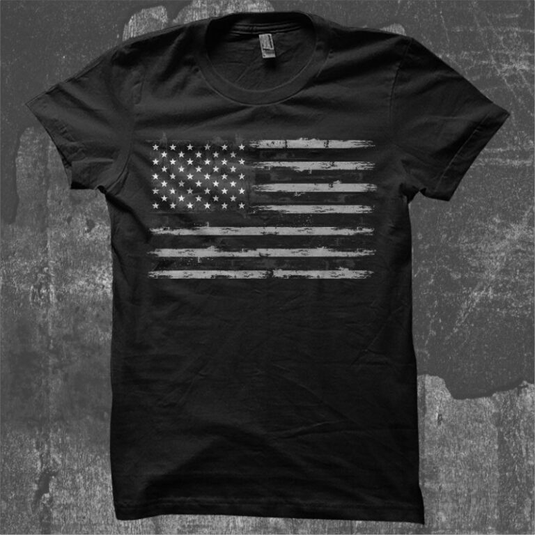 distressed flag shirt