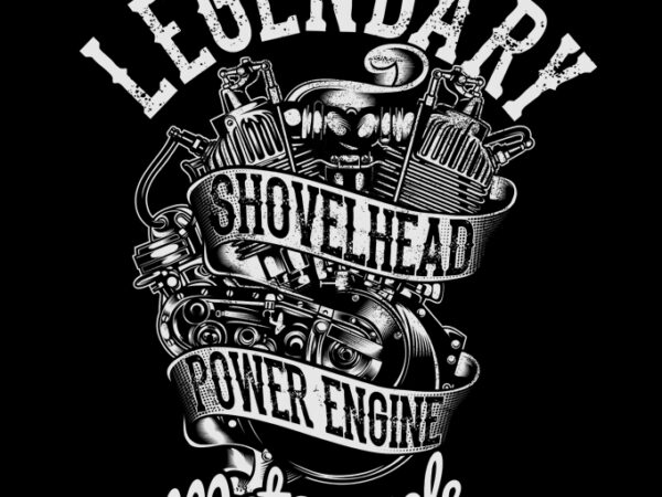 Legendary motorcycle print ready t shirt design