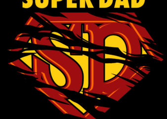 SUPER DAD t shirt design for download