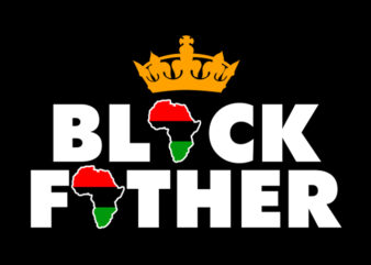 black father print ready t shirt design