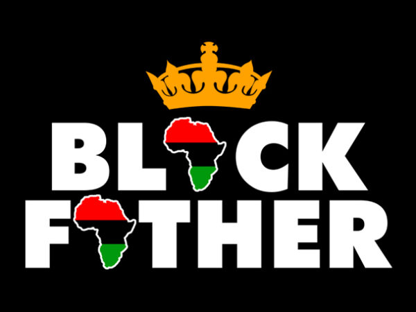 Black father print ready t shirt design