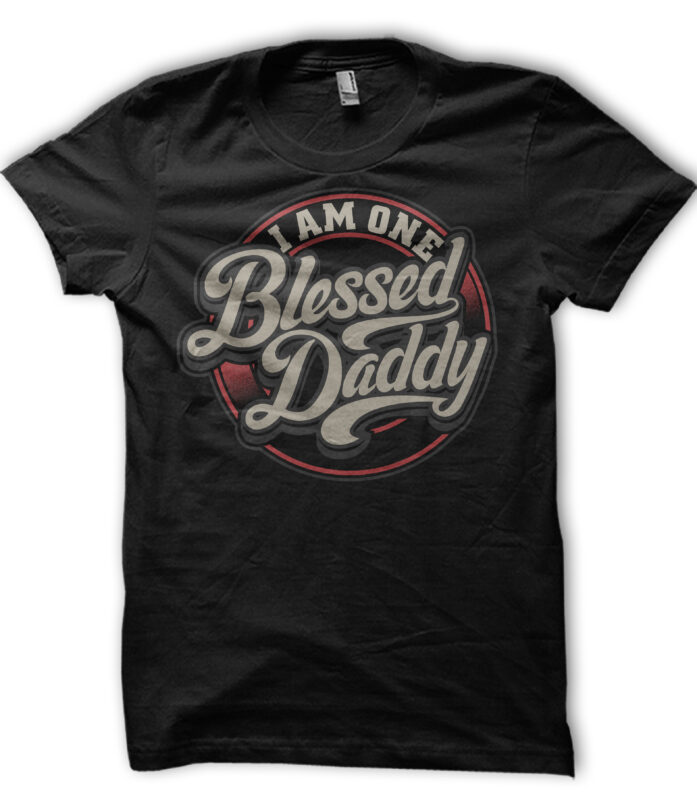 Blessed Daddy t shirt design template