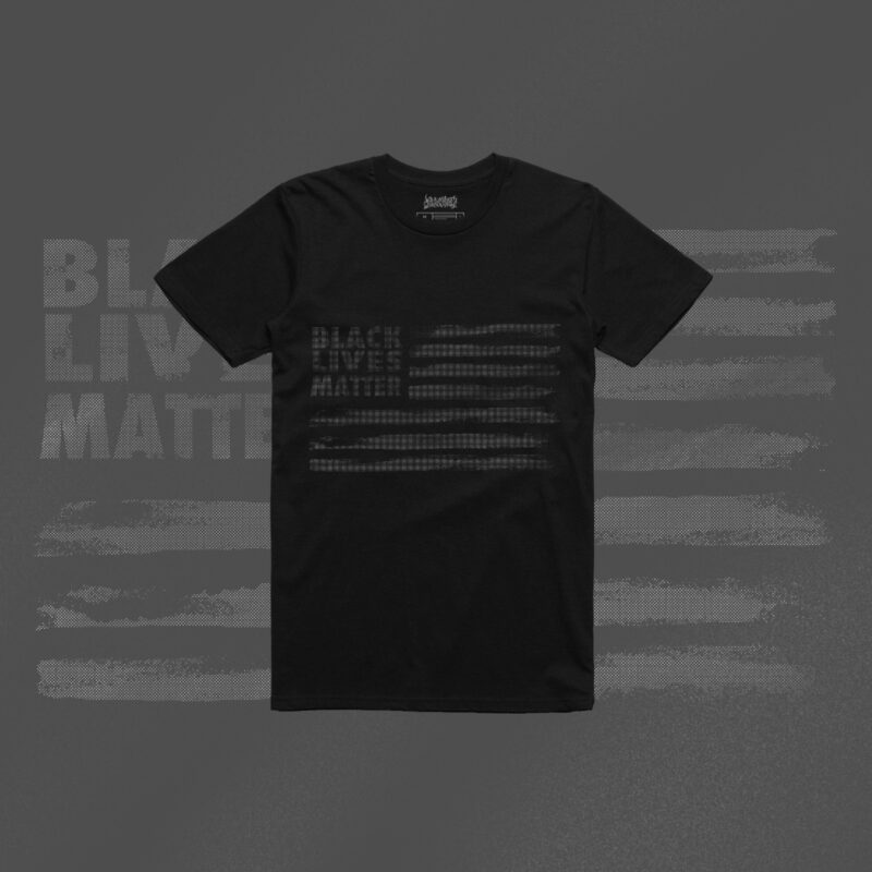 Black Lives Matter Flag graphic t-shirt design