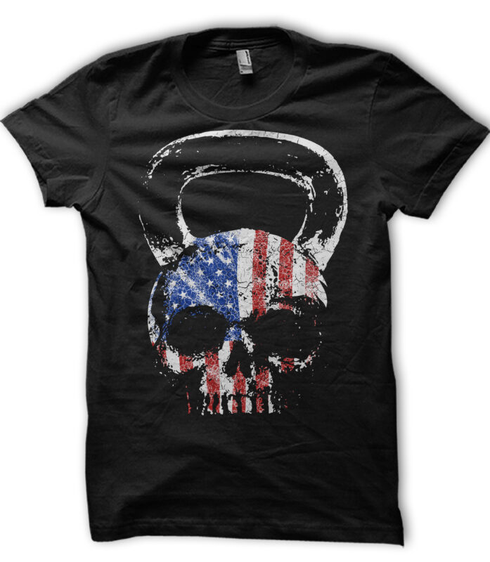 U.S Kettle bell t shirt design template