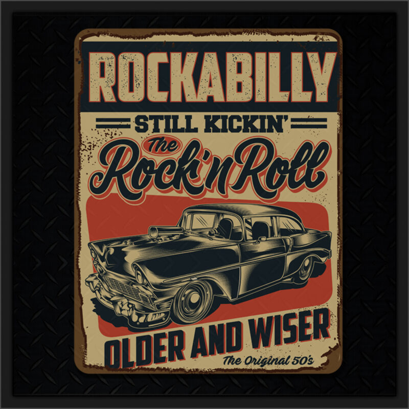 Rockabilly commercial use t-shirt design