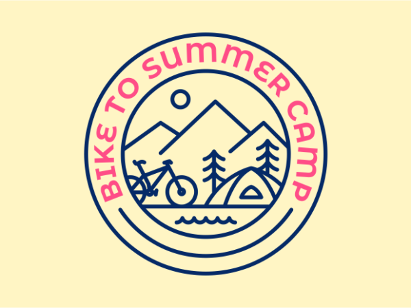 Bike to summer camp t shirt template