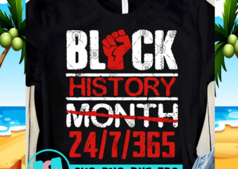 Black History Month 24-7-365 SVG, Black Lives Matter SVG, Quote SVG design for t shirt