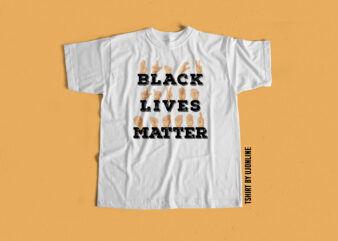 Black Lives Matter Hand Sign Language SVG EPS buy t shirt design for commercial use