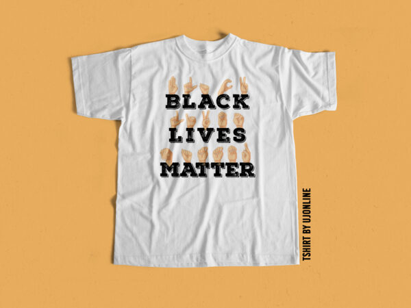 Black lives matter hand sign language svg eps buy t shirt design for commercial use