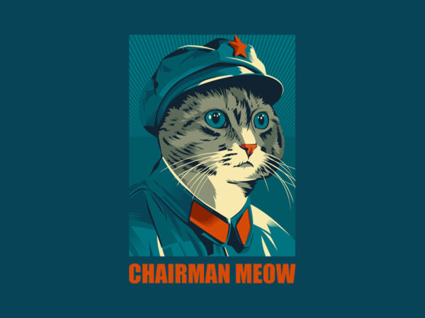 Chairman meow graphic t-shirt design