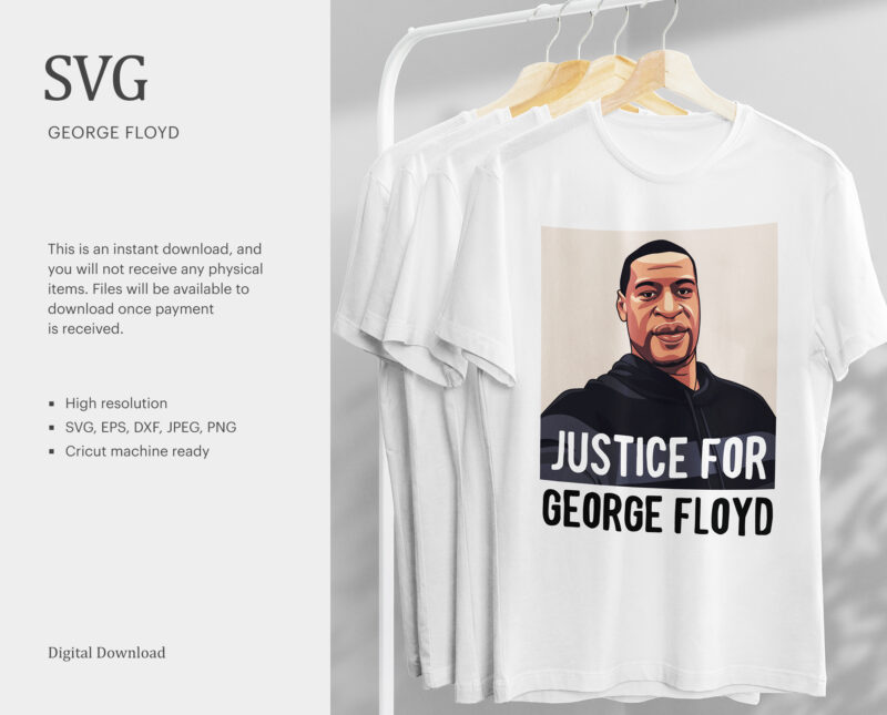 George Floyd SVG, Black History SVG, Black Lives Matter SVG, T-shirt Design, I Can’t Breathe, Protest t shirt design for sale
