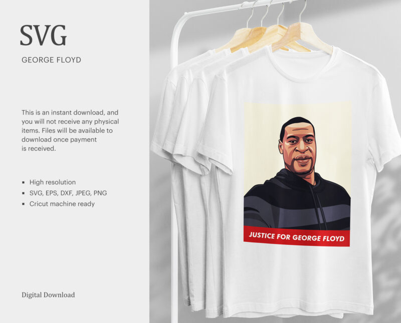 George Floyd SVG, Black History SVG, Black Lives Matter SVG, T-shirt Design, I Can’t Breathe, Protest t-shirt design for commercial use