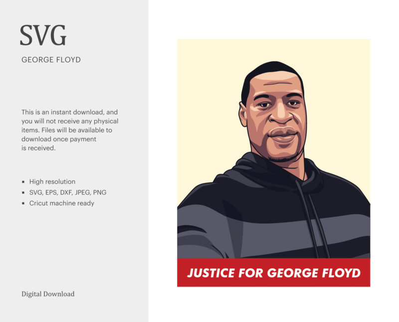 George Floyd SVG, Black History SVG, Black Lives Matter SVG, T-shirt Design, I Can’t Breathe, Protest t-shirt design for commercial use