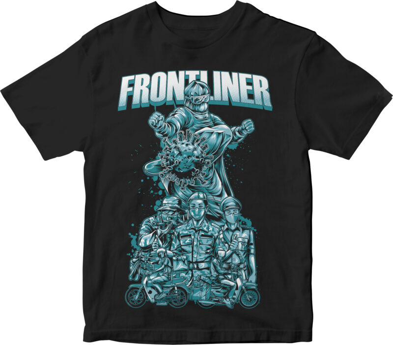 THANK YOU THE FRONT LINE OF HANDLING CORONA WHEN QUARANTINE t shirt design for purchase