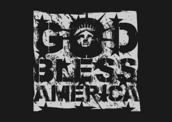 God Bless America vector design t-shirt template buy t shirt design