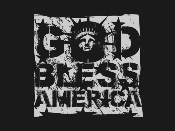 God bless america vector design t-shirt template buy t shirt design