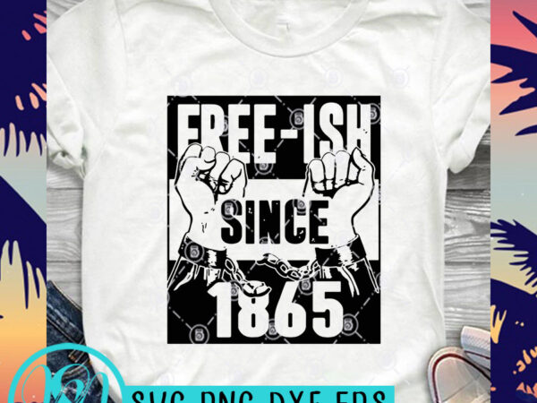 Free-ish since 1865 svg, george floyd svg, black lives matter svg t-shirt design for sale
