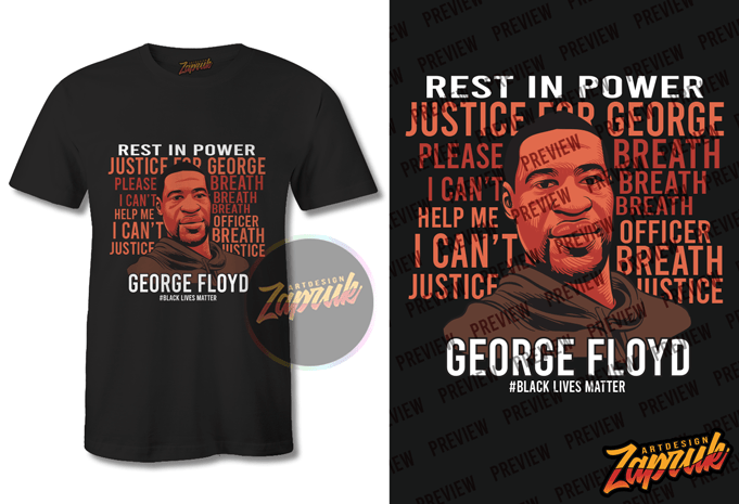 George Floyd Black lives matter graphic t-shirt design tee