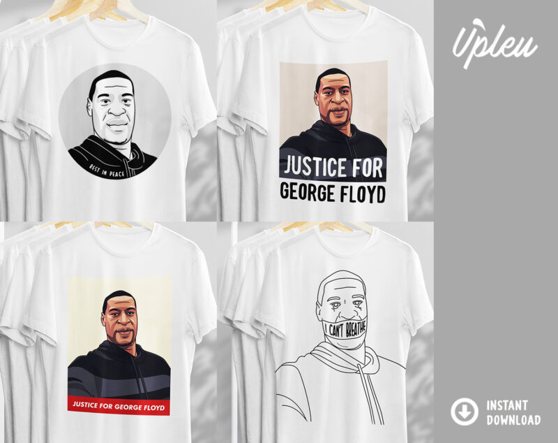 George Floyd Bundle, Black History SVG, Black Lives Matter SVG, T-shirt Design, I Can’t Breathe, Protest t shirt design for sale