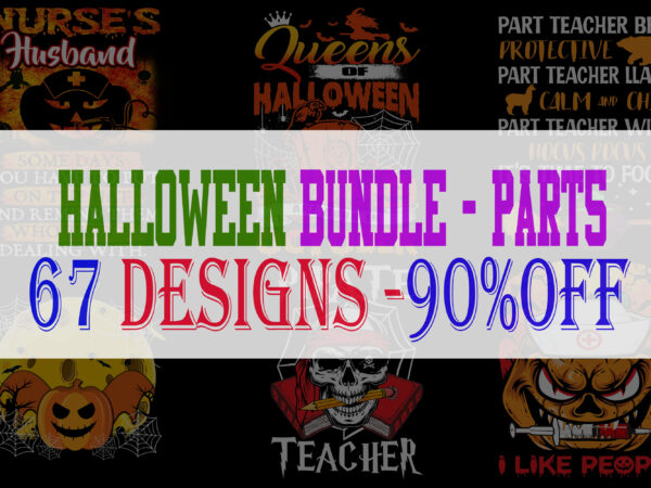 Special halloween bundle part 5 – 67 editable designs – 90% off-psd and png – limited time only!