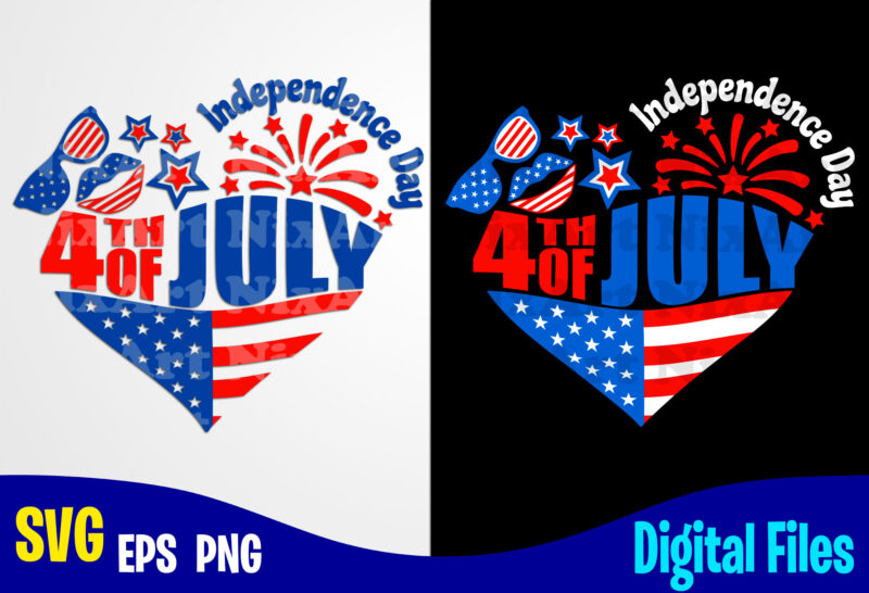 4th of July svg, 4th july, USA Flag, Stars and Stripes, Patriotic, America, Independence Day design svg eps, png files for cutting machines and print