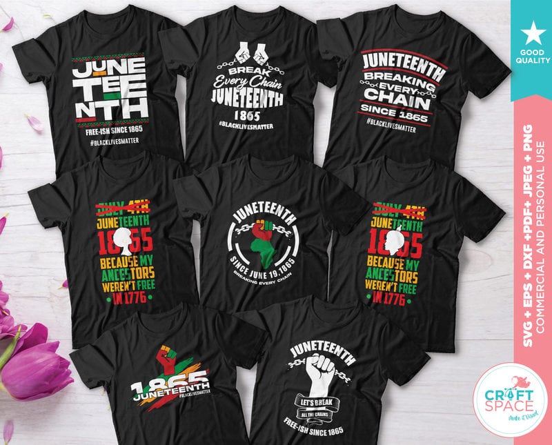 Download Juneteenth 1865 Pack svg Black Lives Matter, pdf, dxf ...