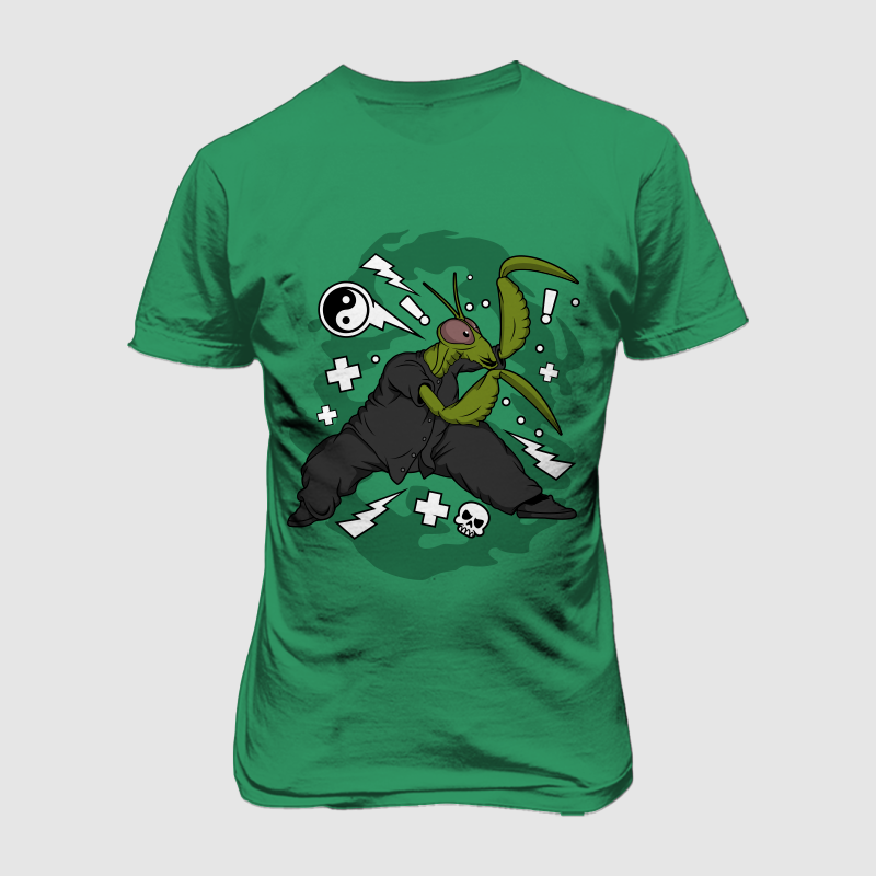 Kungfu Mantis shirt design commercial use t-shirt design
