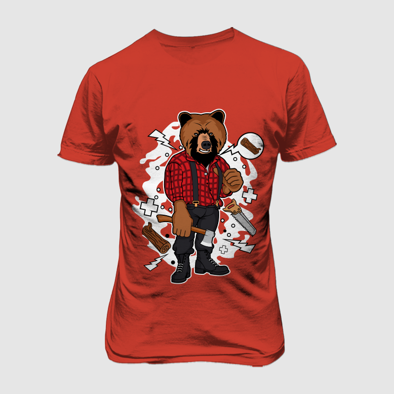 Lumber Bear buy t shirt design for commercial use