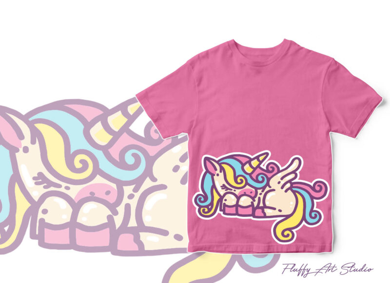 CUTE UNICORN VECTOR DESIGN BUNDLE vector t shirt design