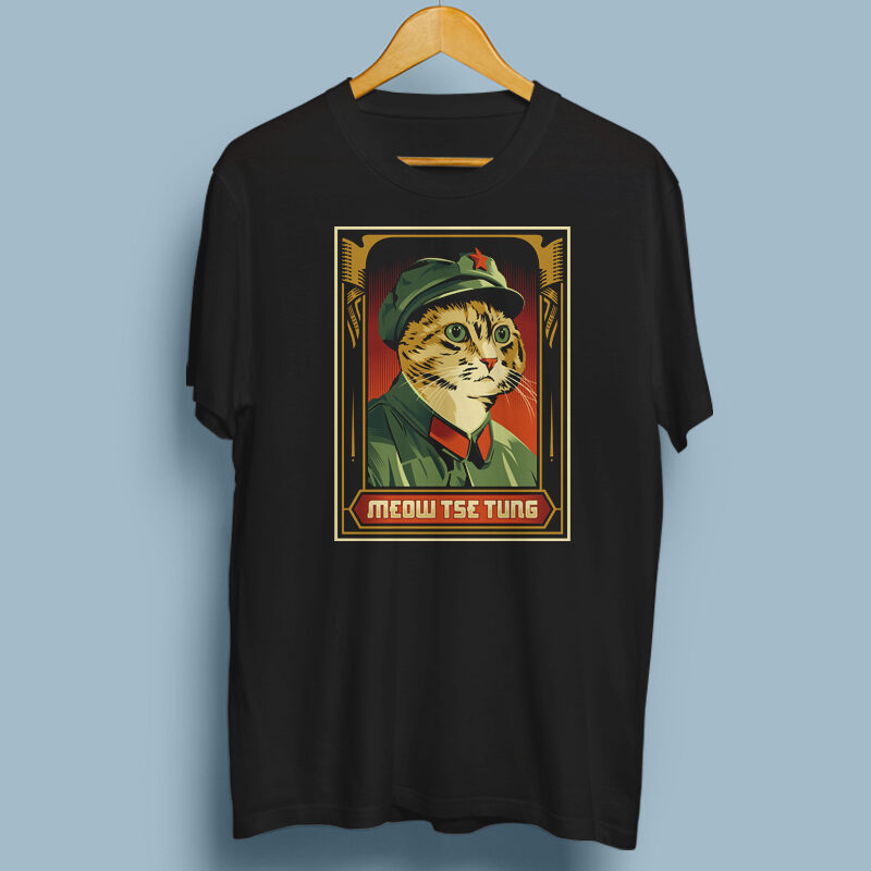 Meow Tse Tung t-shirt design for sale