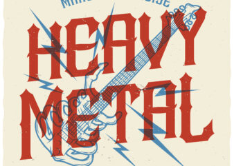Heavy Metal print ready t shirt design