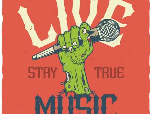 Live music buy t shirt design for commercial use