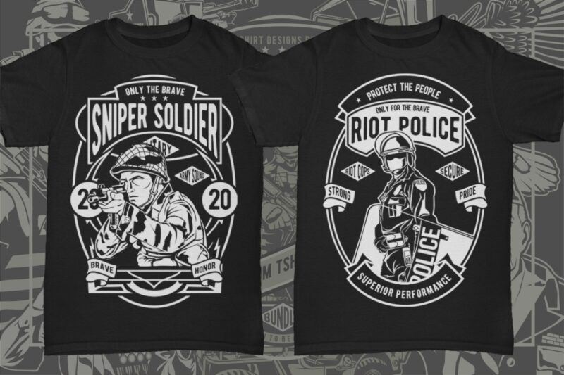 29 Military Veteran Tshirt Designs Bundle