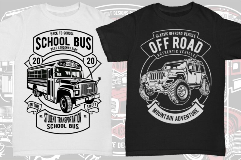 25 Automotive Tshirt Designs Bundle