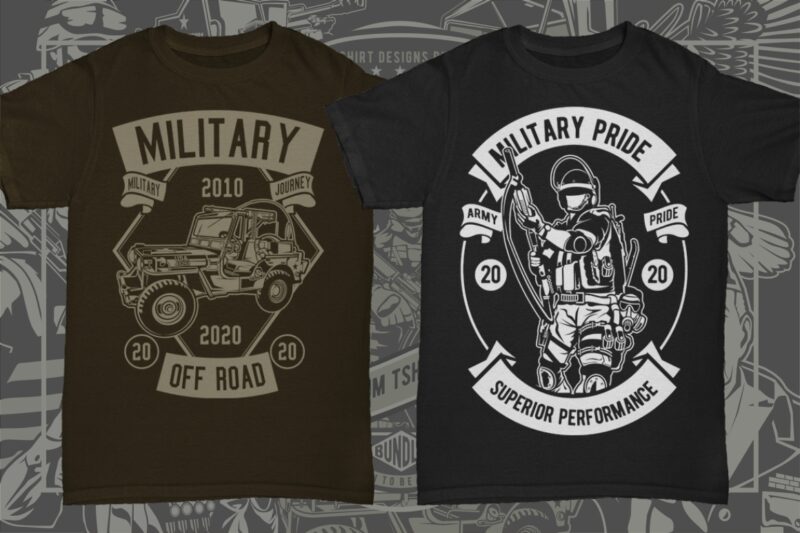 29 Military Veteran Tshirt Designs Bundle