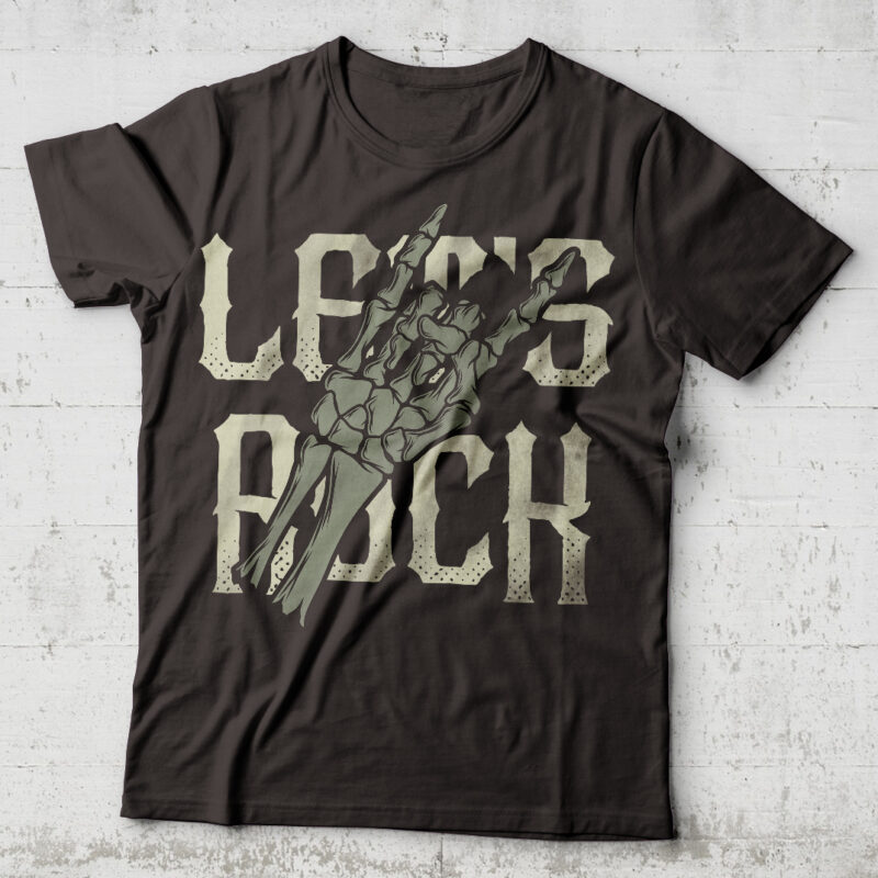 Let’s Rock t shirt design for download