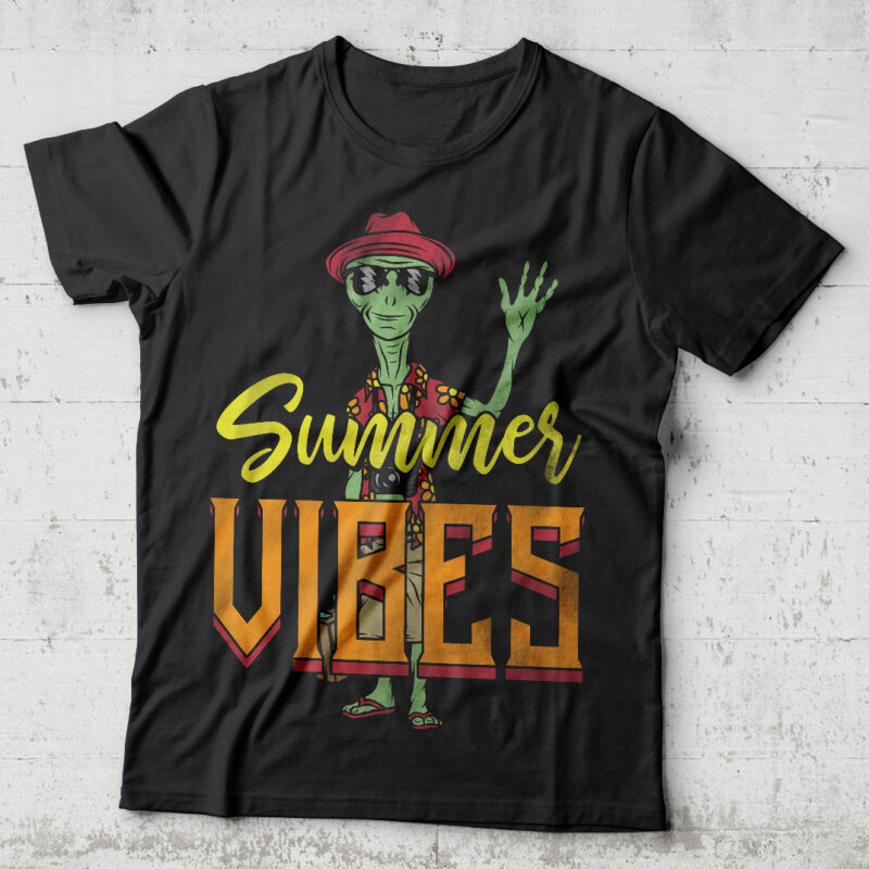 Summer Vibes t-shirt design for commercial use
