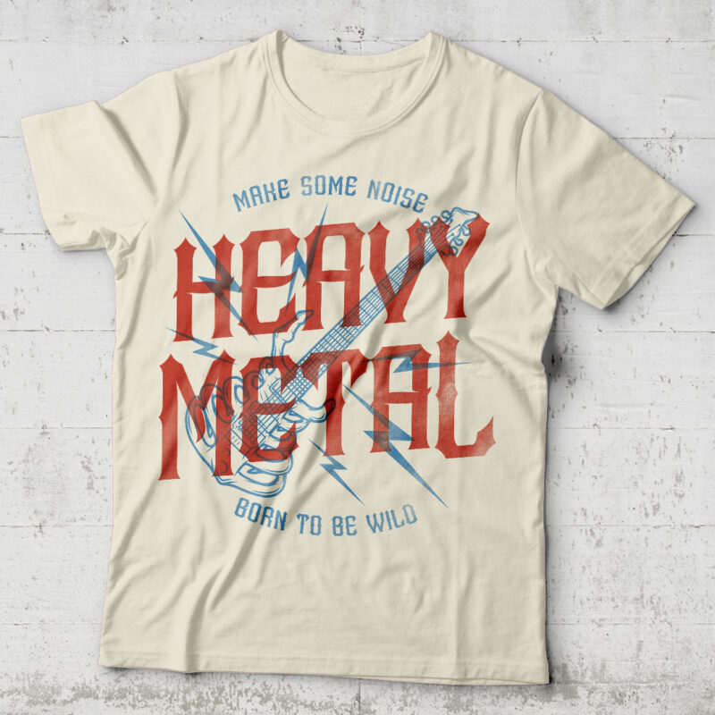 Heavy Metal print ready t shirt design