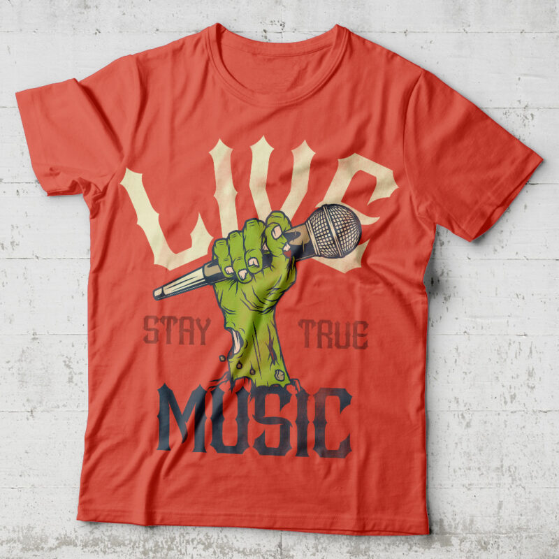 Live Music buy t shirt design for commercial use