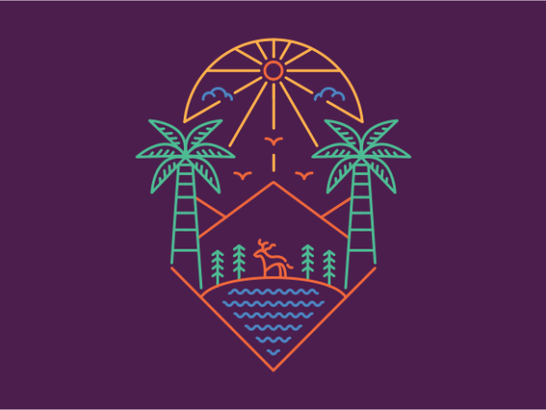 Palm and outdoor 3 commercial use t-shirt design Palm and outdoor 3 commercial use t-shirt design
