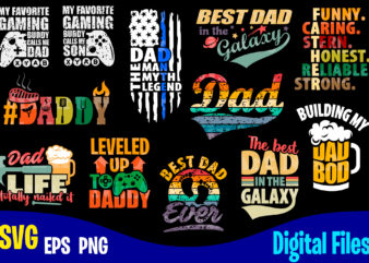 12 designs bundle Father's day for print on dark, Dad, Father day ...