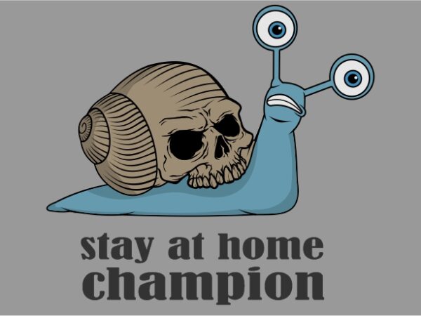 Snail skull tshirt design