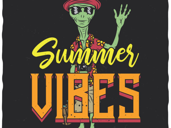 Summer vibes t-shirt design for commercial use