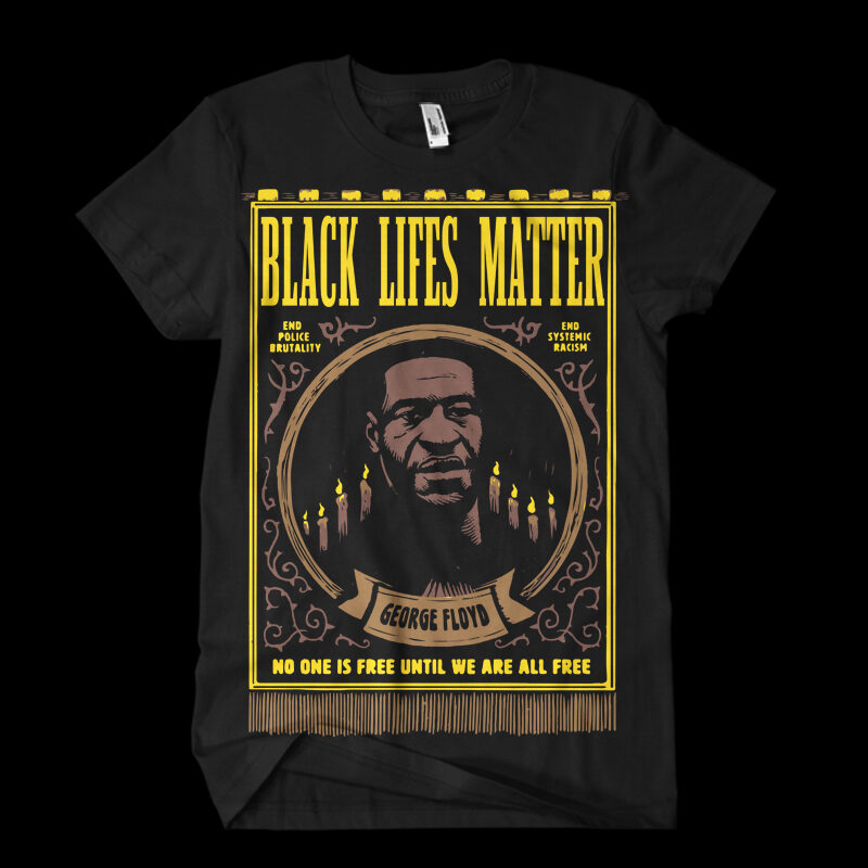 black lifes matter graphic t-shirt design